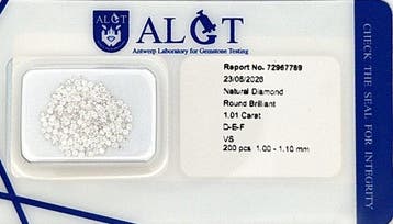 200 pcs Diamant (Natuurlijk) - 1.01 ct - Rond - F, D, Sieraden, Tassen en Uiterlijk, Edelstenen, Nieuw