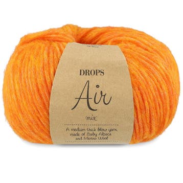 DROPS Air Mix - 38 electrisch oranje - Wol Garen, Ophalen of Verzenden, Nieuw