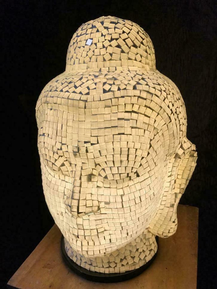 Boeddha glas mozaïek lamp ca. 45 cm hoog €85,- NIEUW! Buddha, Huis en Inrichting, Lampen | Tafellampen, Nieuw, Glas, Ophalen of Verzenden