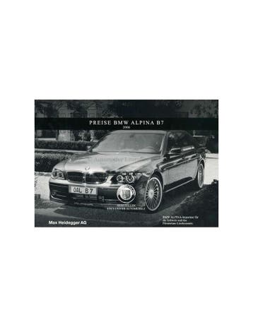 2006 BMW ALPINA B6 COUPE & CABRIO BROCHURE DUITS, Boeken, Nieuw, Author