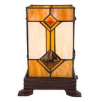 Tiffany kubus tafellamp – L 16,5 CM x B 16,5 CM x H 21 CM, Verzenden, Nieuw
