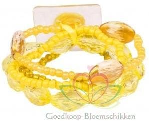Corsage Polscorsage-armband Potpourri Geel Handmade, Ophalen of Verzenden, Nieuw