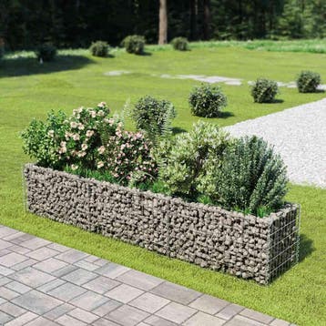vidaXL Gabion plantenbak verhoogd 270x50x50 cm, Verzenden, Minder dan 60 cm, Nieuw, Metaal