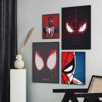 Frameloze Spiderman Poster - Marvel Kunst Print voor Woonkam