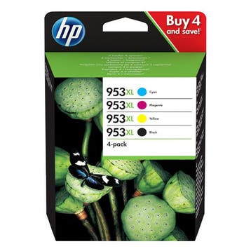 HP 953XL (3HZ52AE) multipack zwart/cyaan/magenta/geel, Computers en Software, Printerbenodigdheden, Verzenden, Nieuw, HP