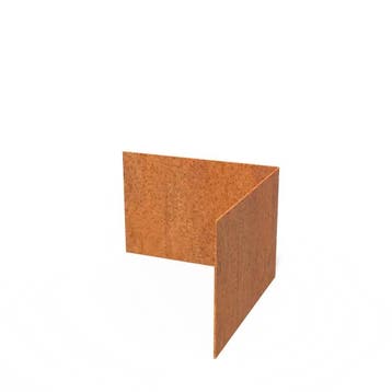 Cortenstaal kantopsluiting recht 90° hoek 30x30x0,3x20cm, Overige materialen, Nieuw, Minder dan 25 cm, Border