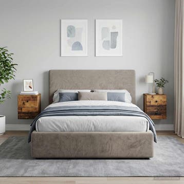 vidaXL Wandbeugel Bedkast 2 st Oud hout 34,5 x 33 x 40 cm, Minder dan 45 cm, Verzenden, Nieuw, Minder dan 55 cm
