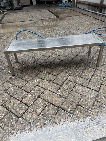 RVS Etagiere 100x30x30cm (B x D x H) Wordt Schoongemaakt Voo, Ophalen of Verzenden, Gebruikt