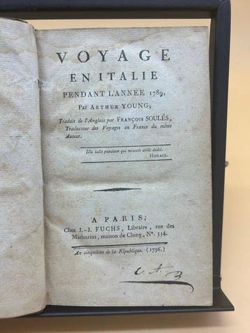 Arthur Young - Voyage en Italie pendant lannée 1789 - 1789