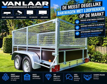 NIEUW XL aanhangwagen met loofrekken - De beste op de markt, Ophalen, Nieuw