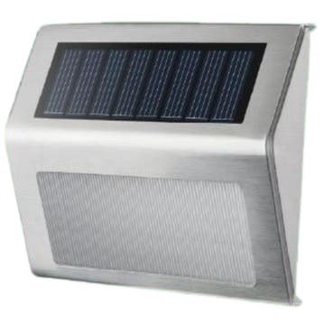 Hofftech Solar LED wandlamp - roestvrij staal - lichtsens..., Ophalen of Verzenden, Nieuw