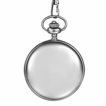 Fako - Zakhorloge - XXL - Classic - Ø 47mm - Zilverkleurig, Verzenden, Nieuw