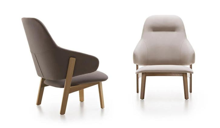 Fornasarig Wolfgang designmeubilair bij Project Meubilair, Huis en Inrichting, Fauteuils, Nieuw, Hout, Leer, Metaal, Stof, Ophalen of Verzenden