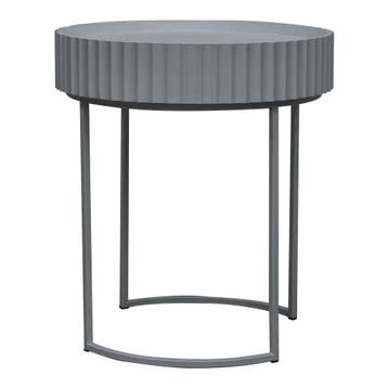 Bijzettafel Rill rond 46x40 cm grijs [en.casa], Verzenden, Nieuw