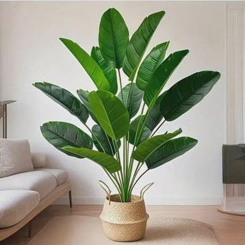 Grote Kunstplant Tropische Banaan Palm met 18 Bladeren - Rea, Huis en Inrichting, Verzenden