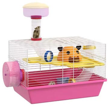 Hamsterkooi met Observatietoren en Oefenwiel, Verzenden, Nieuw