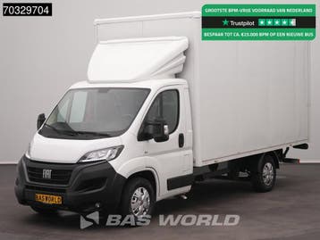 Fiat Ducato 140pk Laadklep Zijdeur Bakwagen LED Airco Cruise, Stof, Gebruikt, Euro 6, Wit