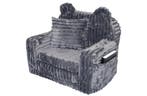 Kinderfauteuil Slaapbank Grijs | Wasbaar | OP=OP!, Minder dan 75 cm, Nieuw, Ophalen of Verzenden, Stof