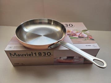Mauviel - Braadpan - Mauviel 1830 koperen braadpan 24 cm -, Antiek en Kunst