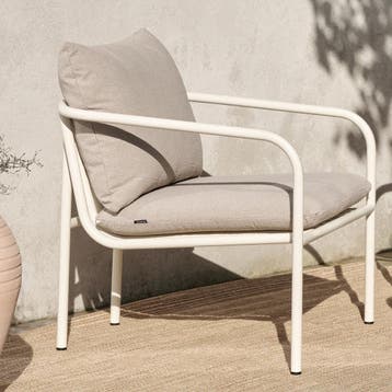 *WOONWINKEL* Brafab Bendt Teddy Stof Tuinstoel Beige Alumini, Verzenden, Nieuw