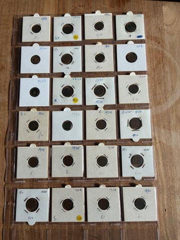 Nederland. 1/2 Cent Lot 24 stuks (Zonder minimumprijs)