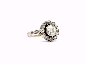 Zonder minimumprijs - Ring Platina - 0.90ct. tw. Diamant, Sieraden, Tassen en Uiterlijk, Nieuw