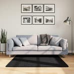vidaXL Vloerkleed OVIEDO laagpolig 120x120 cm zwart, Huis en Inrichting, Stoffering | Tapijten en Kleden, Verzenden, Nieuw, Zwart
