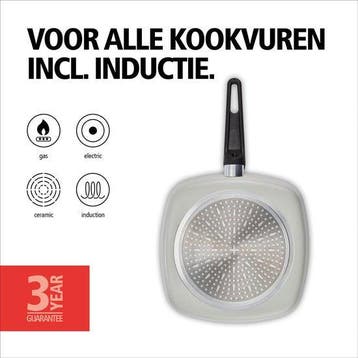Brabantia INDU+ Grillpan - Ø 26 cm -keramische, Verzenden, Nieuw