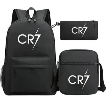 School tas CR7, Zwart, Nieuw, 40 tot 50 cm, 30 tot 40 cm