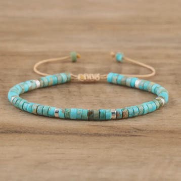 Natuurlijke Blauwe Emperor Steen Kralen Armband - Verstelbaa, Verzenden, Nieuw