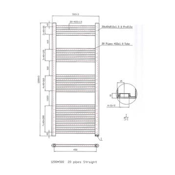 Designradiator Boss & Wessing Vertico Multirail 120x50 cm, Ophalen of Verzenden, Nieuw