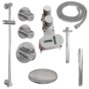 Brauer Chrome Carving Thermostatische Regendoucheset Inbouw, Ophalen of Verzenden, Nieuw