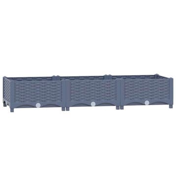 Moestuinbak 120cm Blauwgrijs | Laatste Stuk!, Tuin en Terras, Kunststof, Minder dan 30 cm, 100 cm of meer, Balkon
