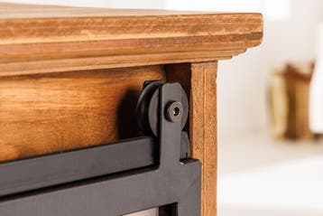 Massief dressoir HERITAGE 148 cm naturel grenen industrieele, Ophalen of Verzenden, Nieuw