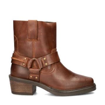 Nelson bikerboots voor dames in het Cognac, Overige kleuren, Verzenden, Lage of Enkellaarzen, Nieuw