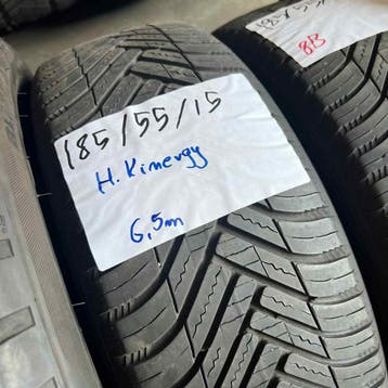 2 x Hankook Kinergy 185-55-15 4 Seizoenbanden 6,5mm, Gebruikt, 15 inch, All Season, Band(en)
