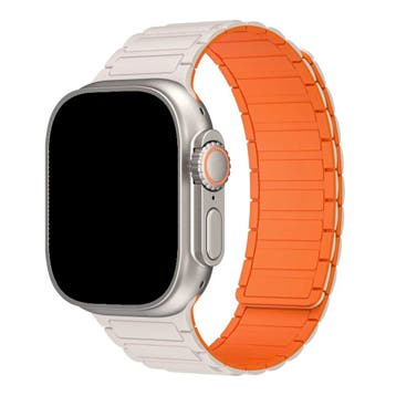 Apple Watch bandje Zyro - siliconen - sterrenlicht oranje, Verzenden, Nieuw