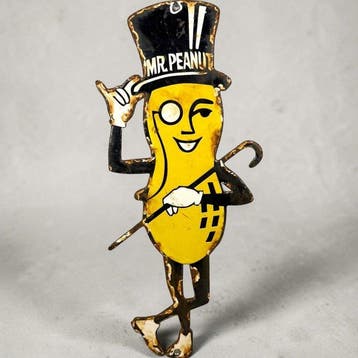 Mr. Peanut - Emaille plaat - Emaille