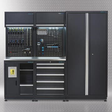 Datona Werkplaatsinrichting PREMIUM met RVS werkblad 225 cm, Ophalen of Verzenden, Nieuw