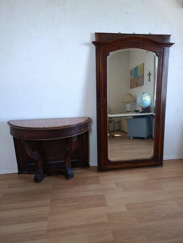 Wandtafel (2) - Hout - met bovenste spiegel