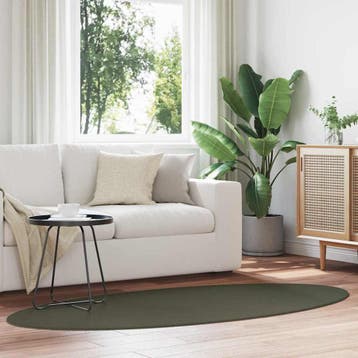 vidaXL Vloerkleden Ovaal HUARTE Bosgroen 100 x 200 cm 100%, Huis en Inrichting, Stoffering | Tapijten en Kleden, Verzenden, Nieuw