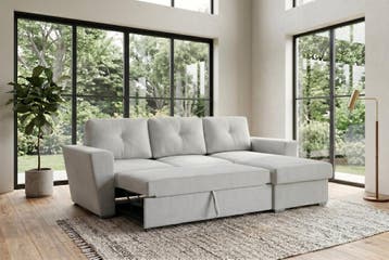 Slaapbank APARTMENT 245cm 3-zits met ottoman en opbergruimte, Ophalen of Verzenden, Nieuw