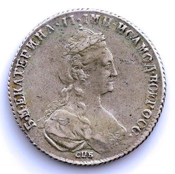 Rusland. Catherine II. 1 Rouble 1780