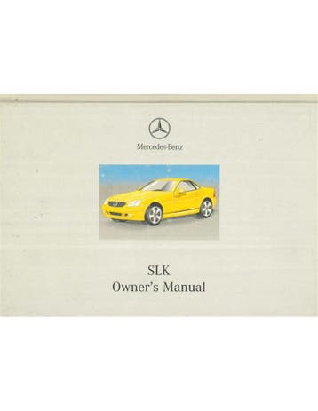 2000 MERCEDES BENZ SLK KLASSE INSTRUCTIEBOEKJE ENGELS, Auto diversen, Handleidingen en Instructieboekjes
