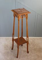 Plantentafel - Franse Bijzettafel met Marmeren blad (111 cm)