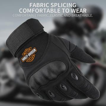 Lederen Motorhandschoenen met Carbon Fiber Bescherming - Vei, Motoren, Verzenden, Nieuw