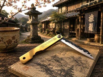 Higonokami Manico ottone SK5 Knife – Coltello giapponese