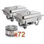 Chafing Dish GN 1/1 met 72 blikjes brandpasta Olympia, Zakelijke goederen, Horeca | Keukenapparatuur, Verzenden, Nieuw in verpakking