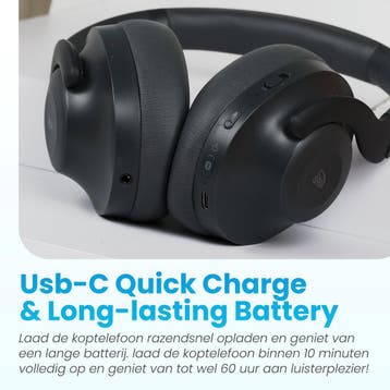Golden Sound Draadloze Koptelefoon - Active Noise Cancelling, Ophalen of Verzenden, Zo goed als nieuw