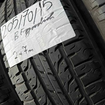 2 x BFGoodrich 205-70-15 Zomerbanden 7mm, Auto-onderdelen, Banden en Velgen, Gebruikt, 15 inch, Band(en), Personenwagen